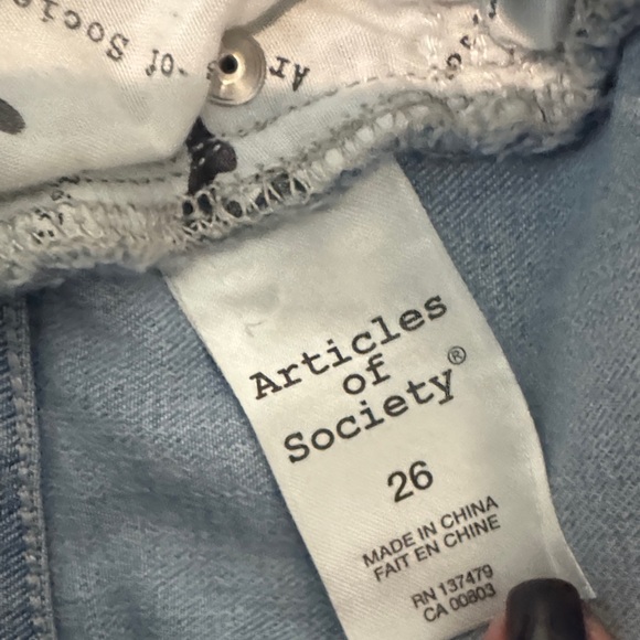 Articles Of Society Light Blue Jean Shorts - Picture 3 of 4